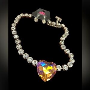 Paparazzi Gold and Multicolor Heart Necklace